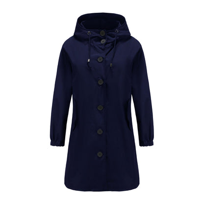 Elegante Damenkleidung | Klassisches Herbstkleid mit Knöpfen
