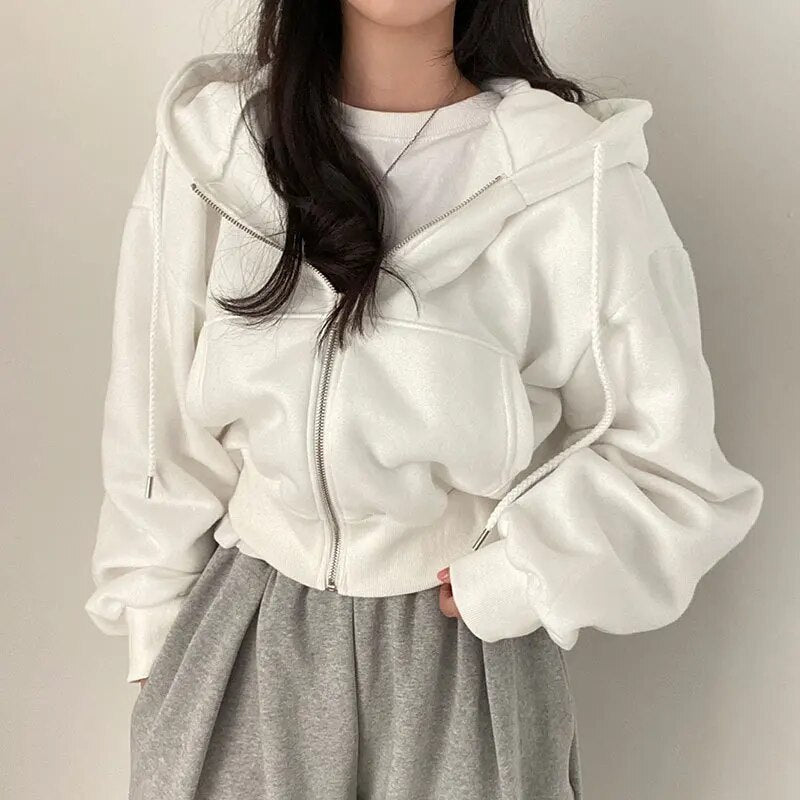 Damen Oversized Kurzkleid mit Kapuze und Westenstyle