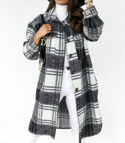 Winterjacke Flanell Warme Damenmode Modern Design