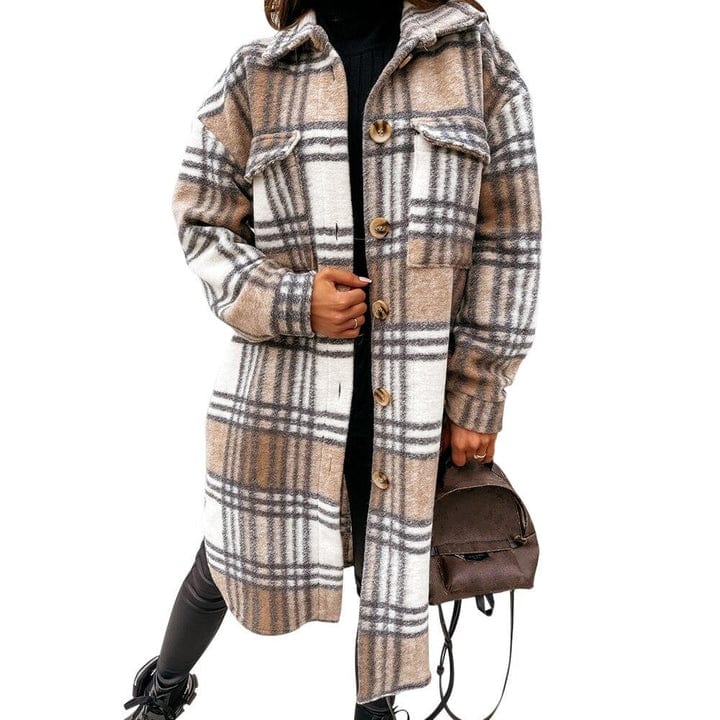 Mode Karo Jacke Damen Trendy
