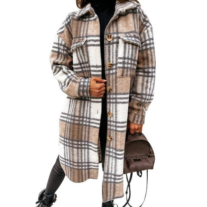 Mode Karo Jacke Damen Trendy