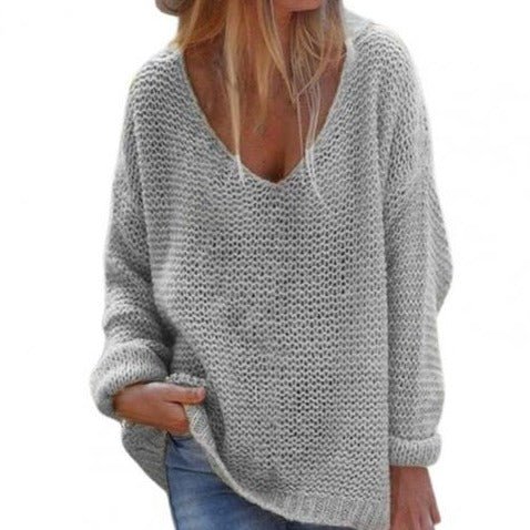 Kuschelige Strickpullover Damen Oversized Weich Warm