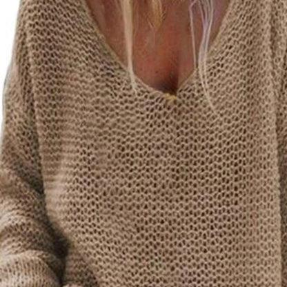 Kuschelige Strickpullover Damen Oversized Weich Warm - IdealeKleiden