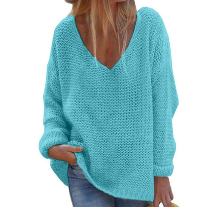 Kuschelige Strickpullover Damen Oversized Weich Warm