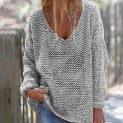 Kuschelige Strickpullover Damen Oversized Weich Warm