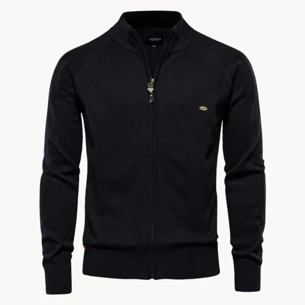 Herren Strickjacke Warm Bequem Reißverschluss