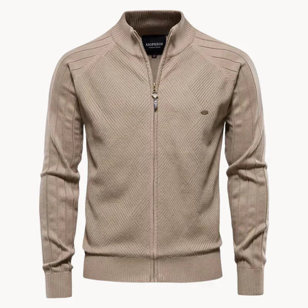 Herren Strickjacke Warm Bequem Reißverschluss