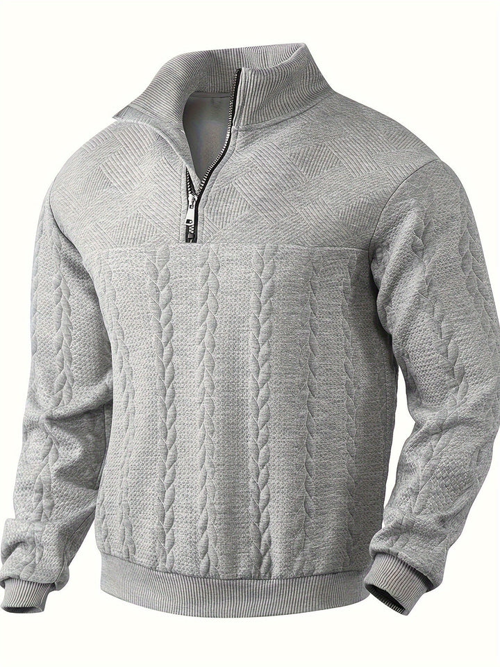 Stylisher Herren Pullover Reißverschluss Design