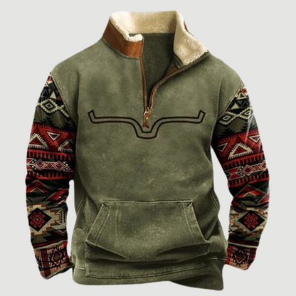 Herren Fleece Pullover Warm Reißverschluss Winterjacke