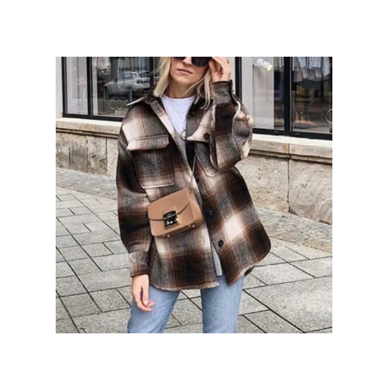 Stylische Damencoat Vintage Look - IdealeKleiden