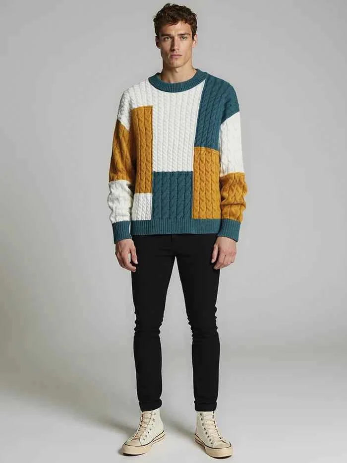 Herren Pullover Retro Style