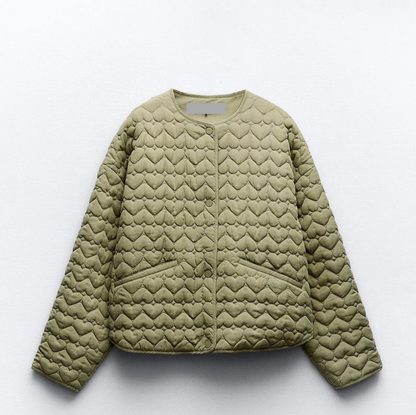 Gefütterte Winterjacke Herzdesign Damen