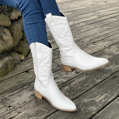 Stiefel Cowboy-Stil Klassisch Leder