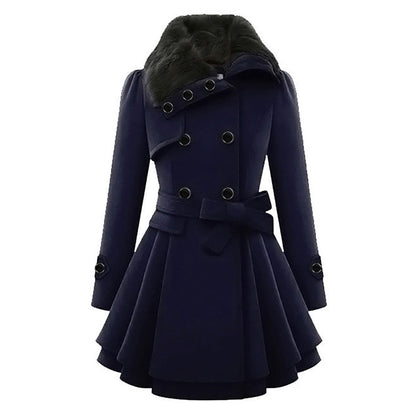 Damen Wintermantel Lang Warm & Elegant