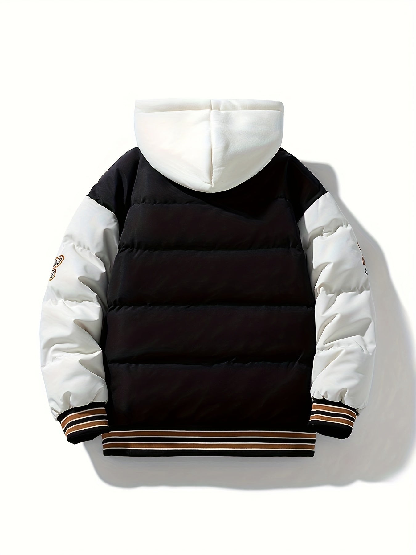 Herren Pufferjacke Warm Isoliert Kapuze - IdealeKleiden