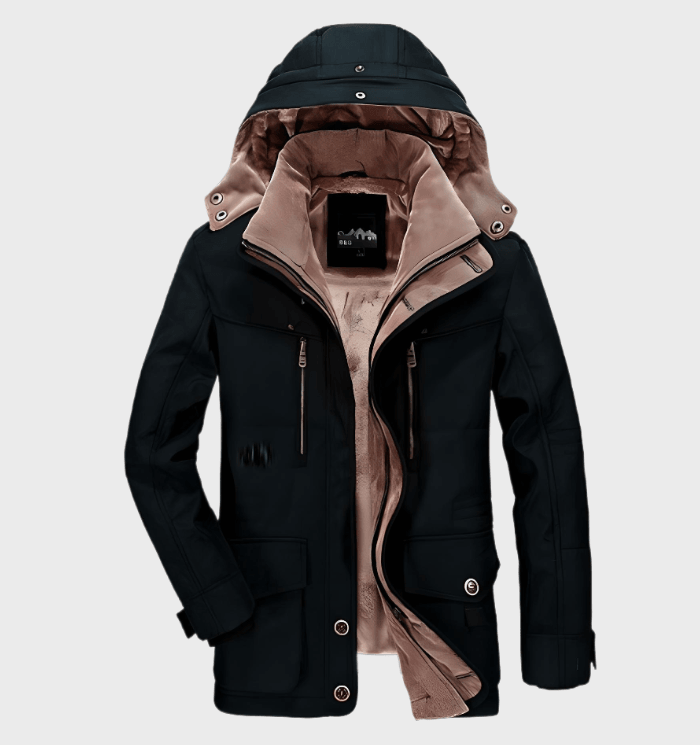 Herren Winterparka Warm Kapuze - IdealeKleiden