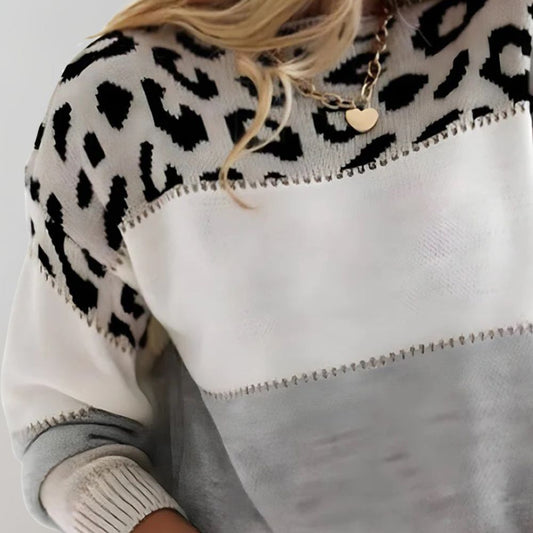 Weicher Damen Pullover Panther Motiv - IdealeKleiden