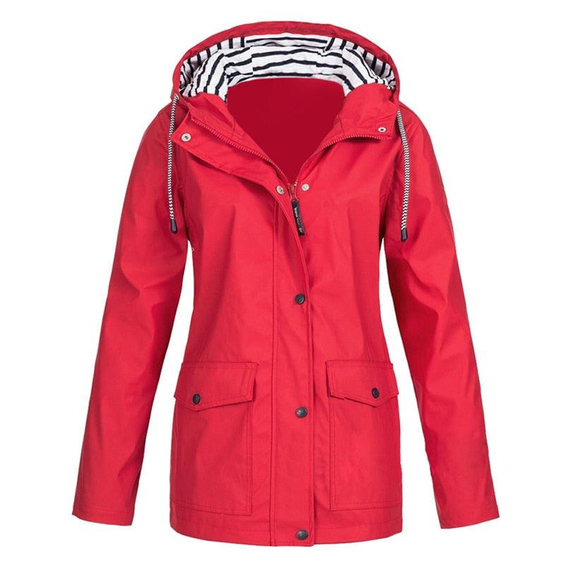 Wasserdichte Damenregenjacke Stilvoll & Funktional