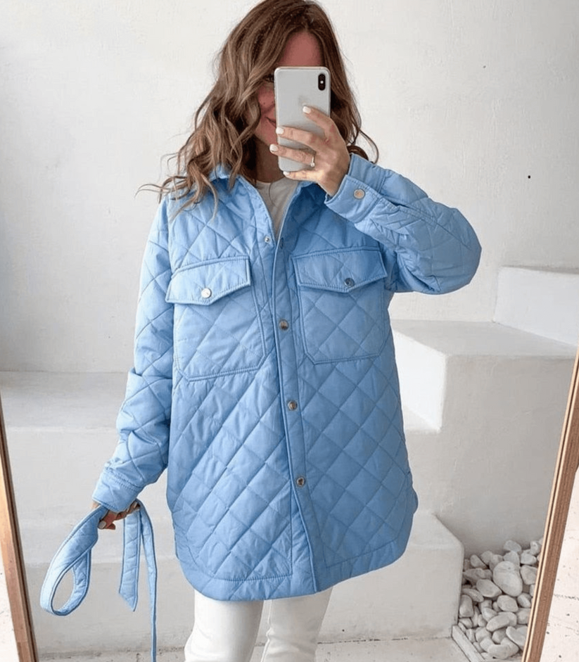 Große Steppjacke Oversized Frauen