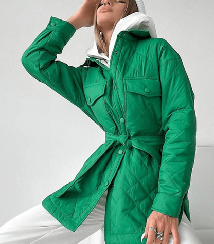 Große Steppjacke Oversized Frauen