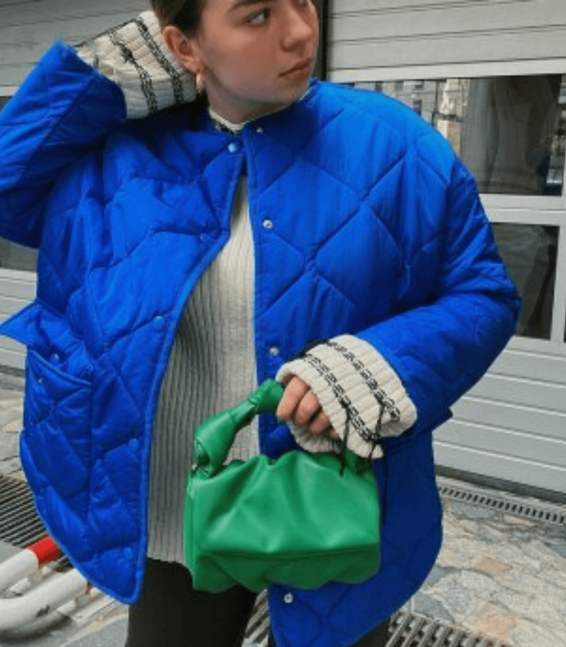 Große Steppjacke Oversized Frauen
