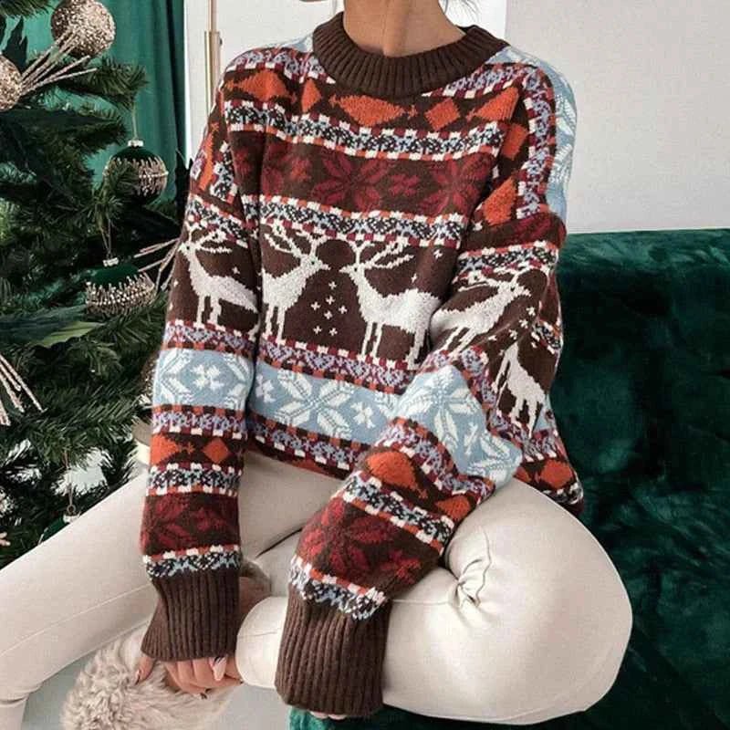 Weihnachts-Sweater Damen Festlich