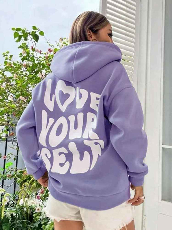 Damen Hoodie Weiß Trendy Druck