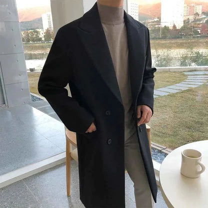 Herren Wintermantel Elegant Lang
