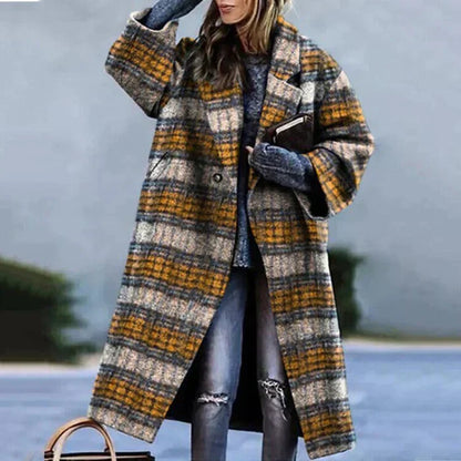 Eleganter Wollmantel Damen Mode