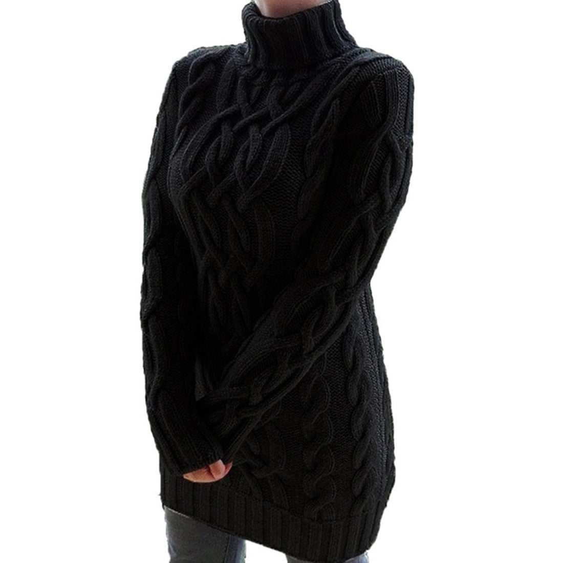 Weiches Strickkleid Damen Warm
