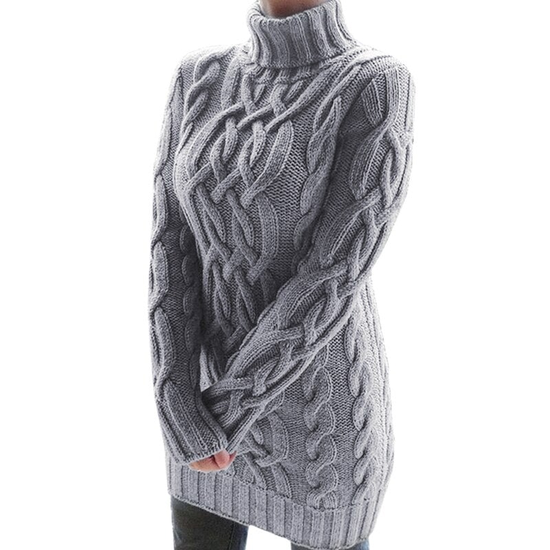 Weiches Strickkleid Damen Warm