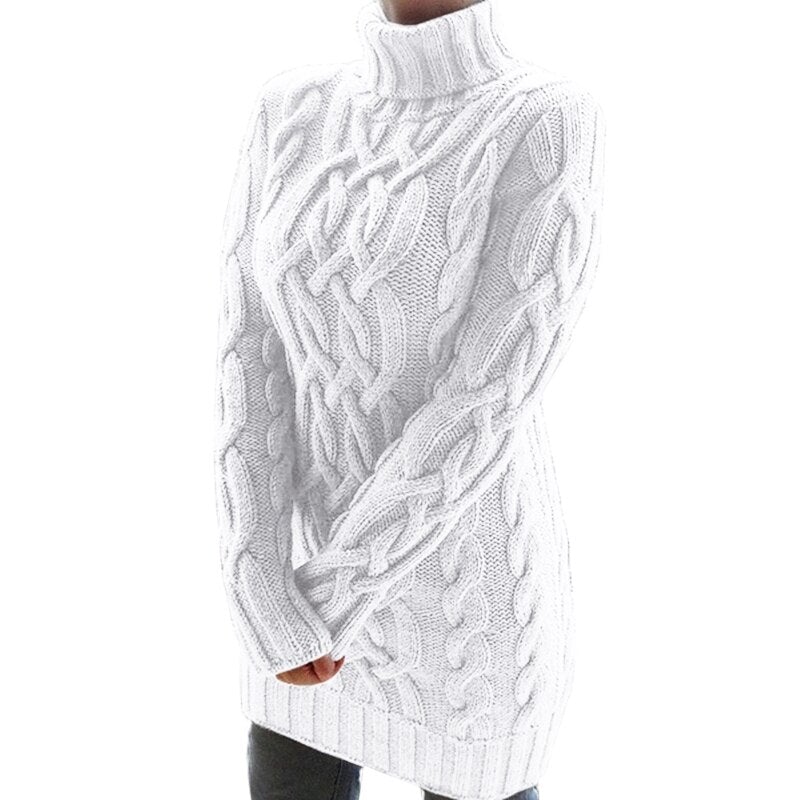 Weiches Strickkleid Damen Warm
