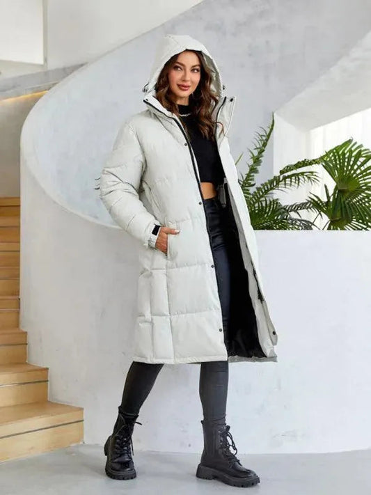 Damen Wintermantel Warm Pufferjacke - IdealeKleiden