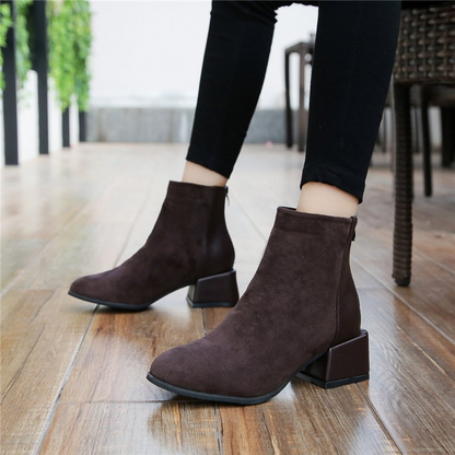 Damen Stiefeletten Hochzeitsschuhe Blockabsatz
