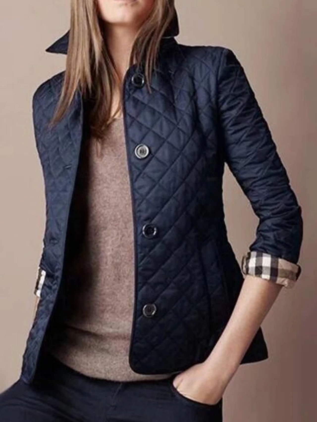 Damen Steppjacke Freizeit Modern Kragen