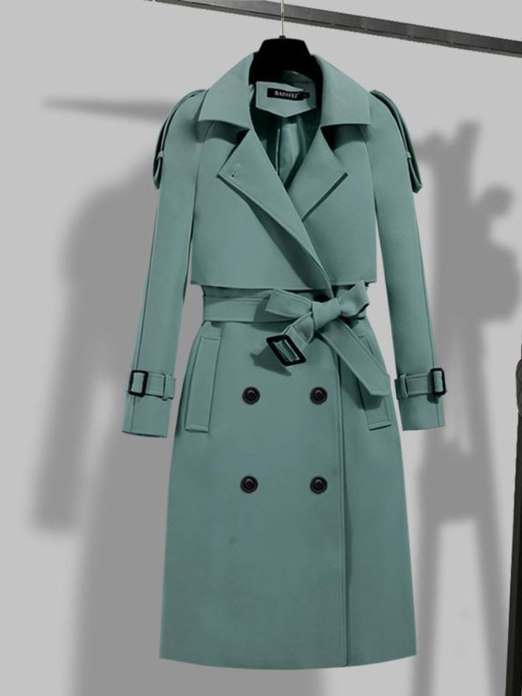 Damen Trenchcoat Elegante Outdoorjacke