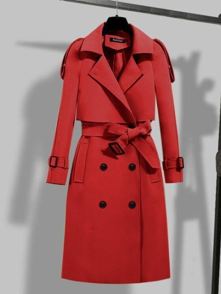 Damen Trenchcoat Elegante Outdoorjacke