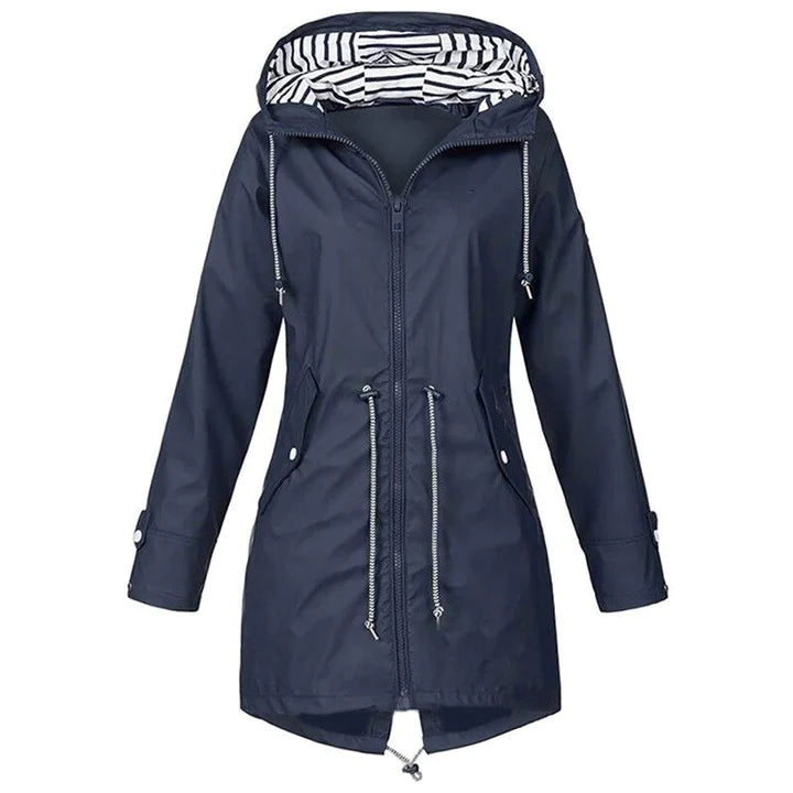 Wasserdichte Damen-Regenjacke mit Kapuze Outdoor