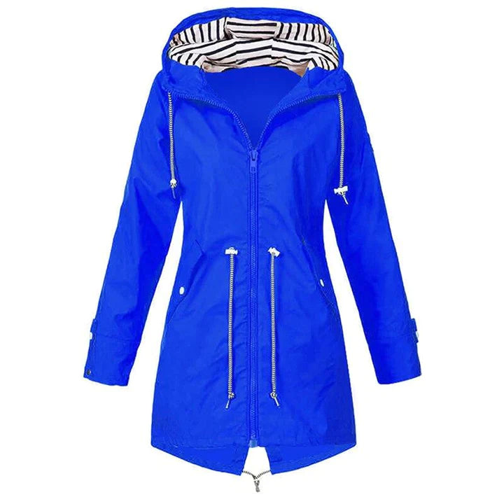 Wasserdichte Damen-Regenjacke mit Kapuze Outdoor