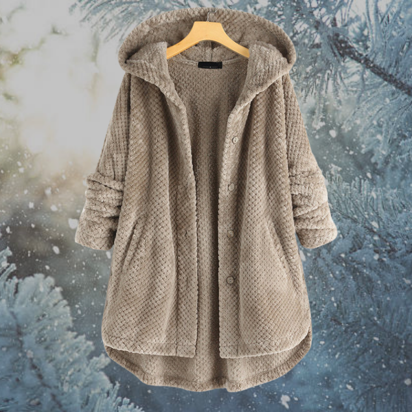 Damen Winterjacke Fleece Mit Kapuze Warm