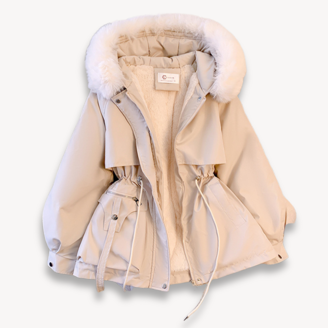 Damen Winterparka Warm Abnehmbar Kapuze