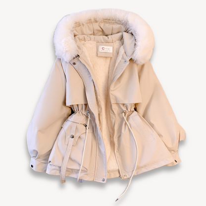 Damen Winterparka Warm Abnehmbar Kapuze