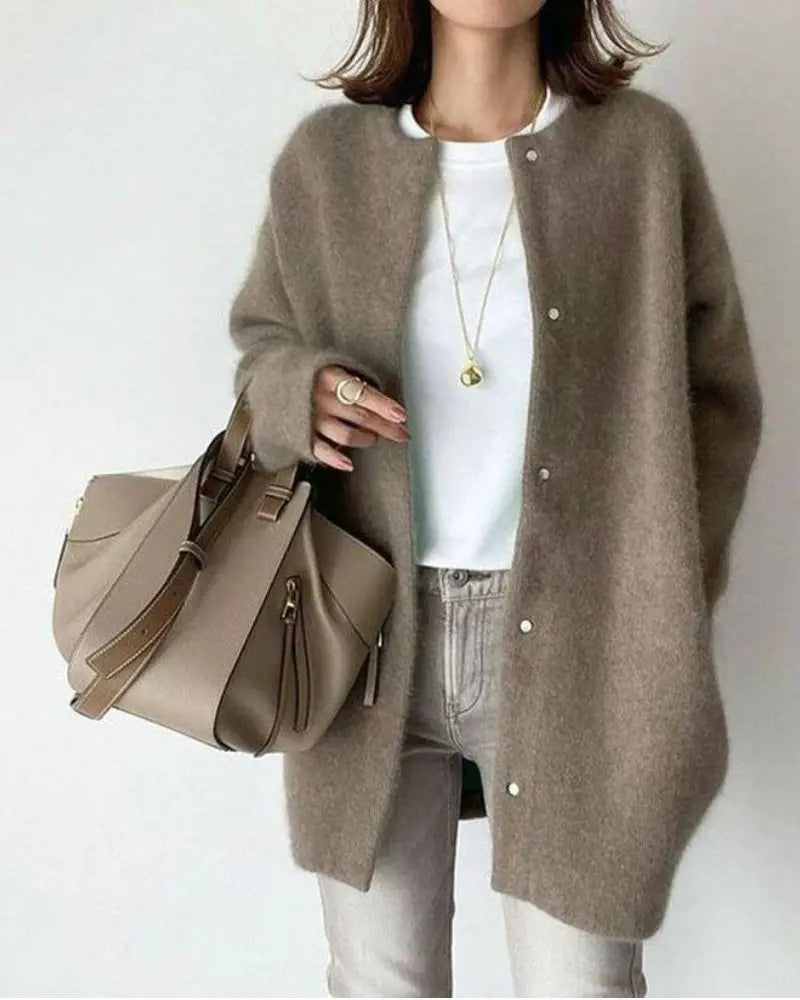 Weiche Damen Cardigan Wolle Mohair Qualität