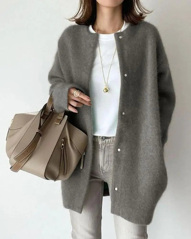 Weiche Damen Cardigan Wolle Mohair Qualität