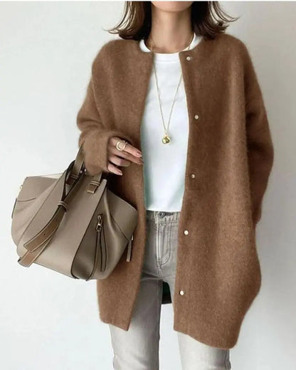 Weiche Damen Cardigan Wolle Mohair Qualität