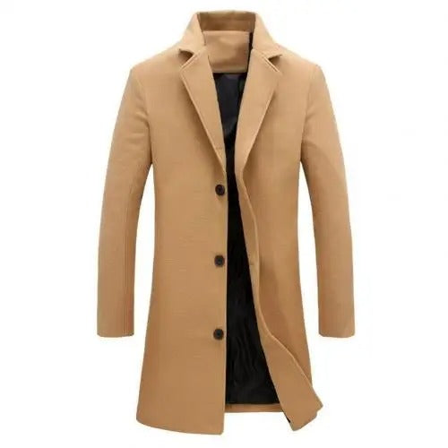 Herren Wollmantel Warm Herbst Winter