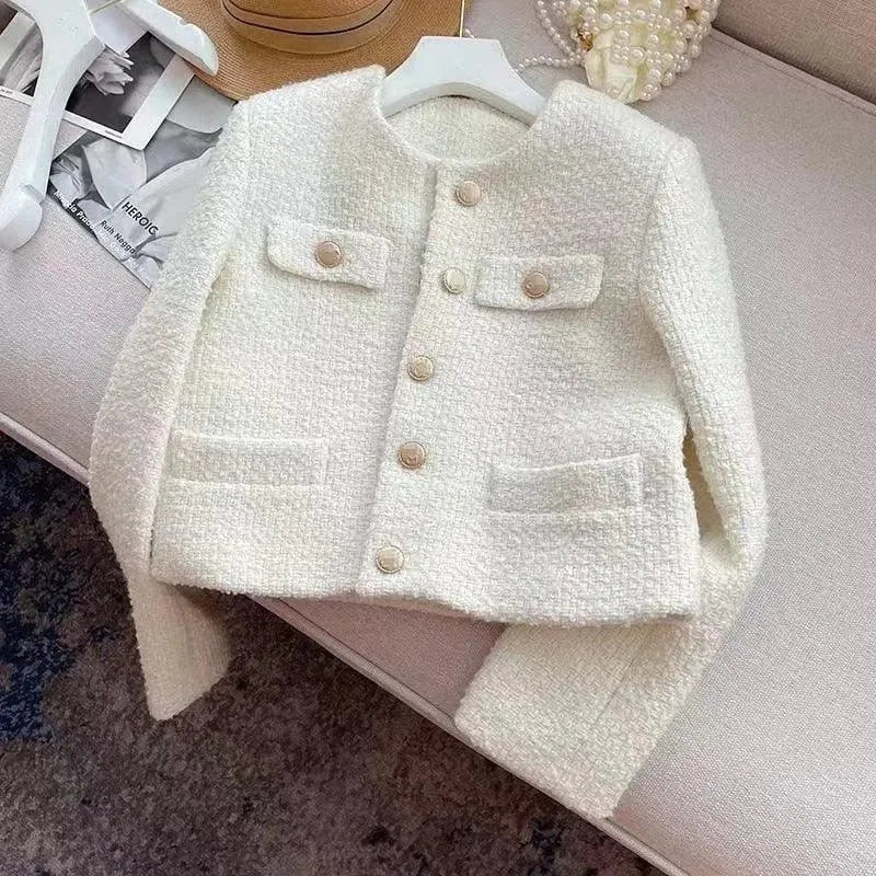 Elegante Damenjacke aus Wolle Tweed