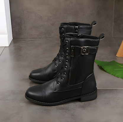 Mode Stiefel Damen Knöchelhohe Blockabsatz