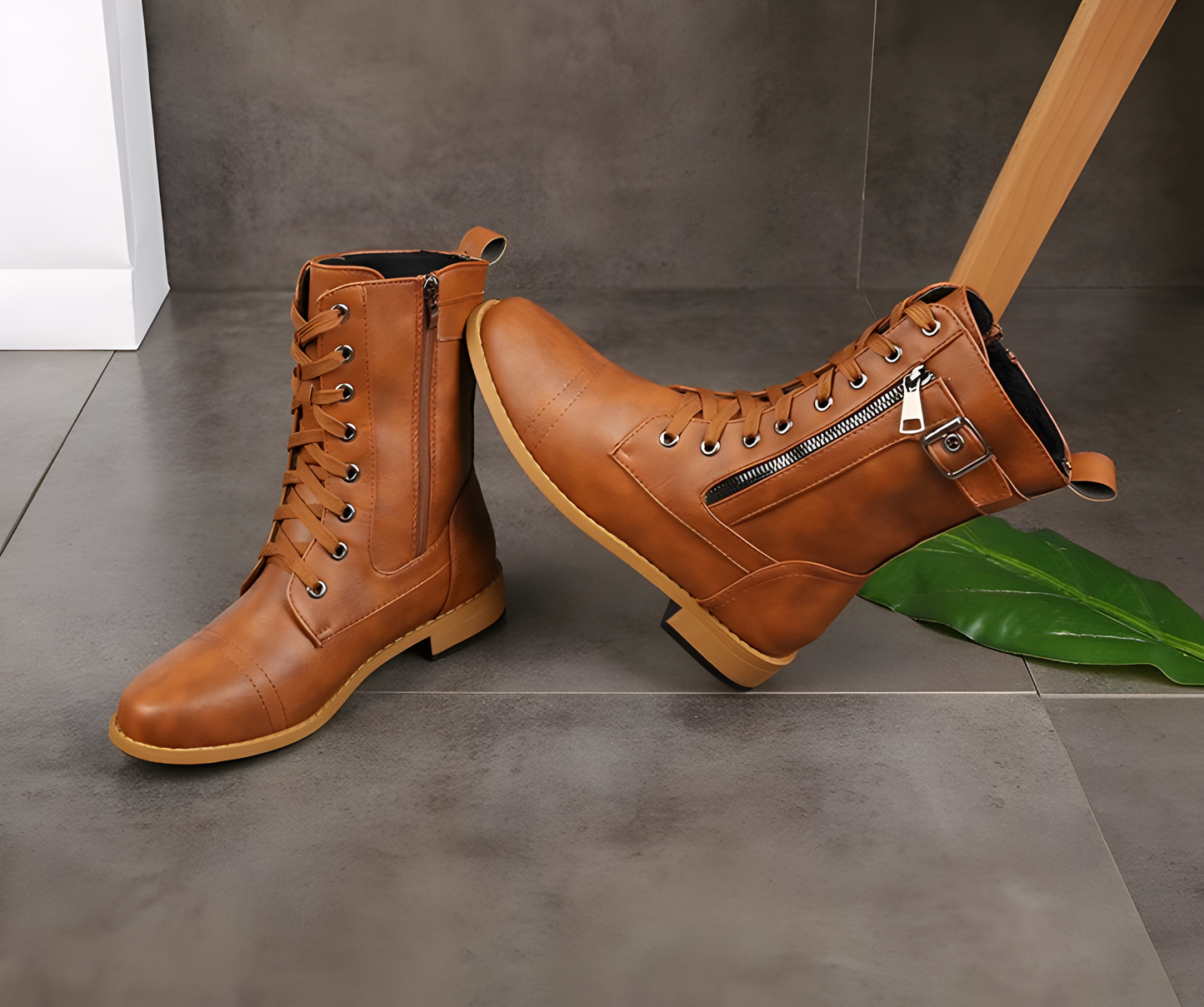 Mode Stiefel Damen Knöchelhohe Blockabsatz